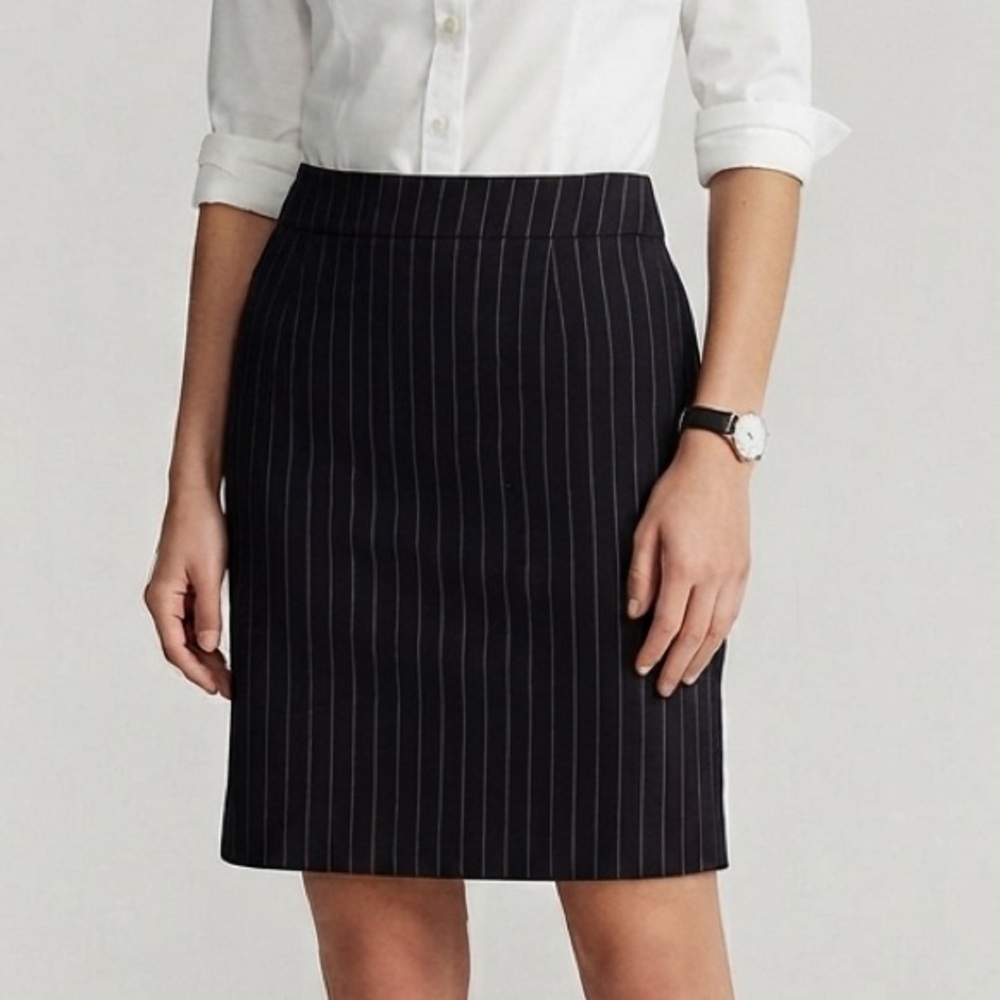 Tribal | pine stripe cotton blend black skirt | size 6